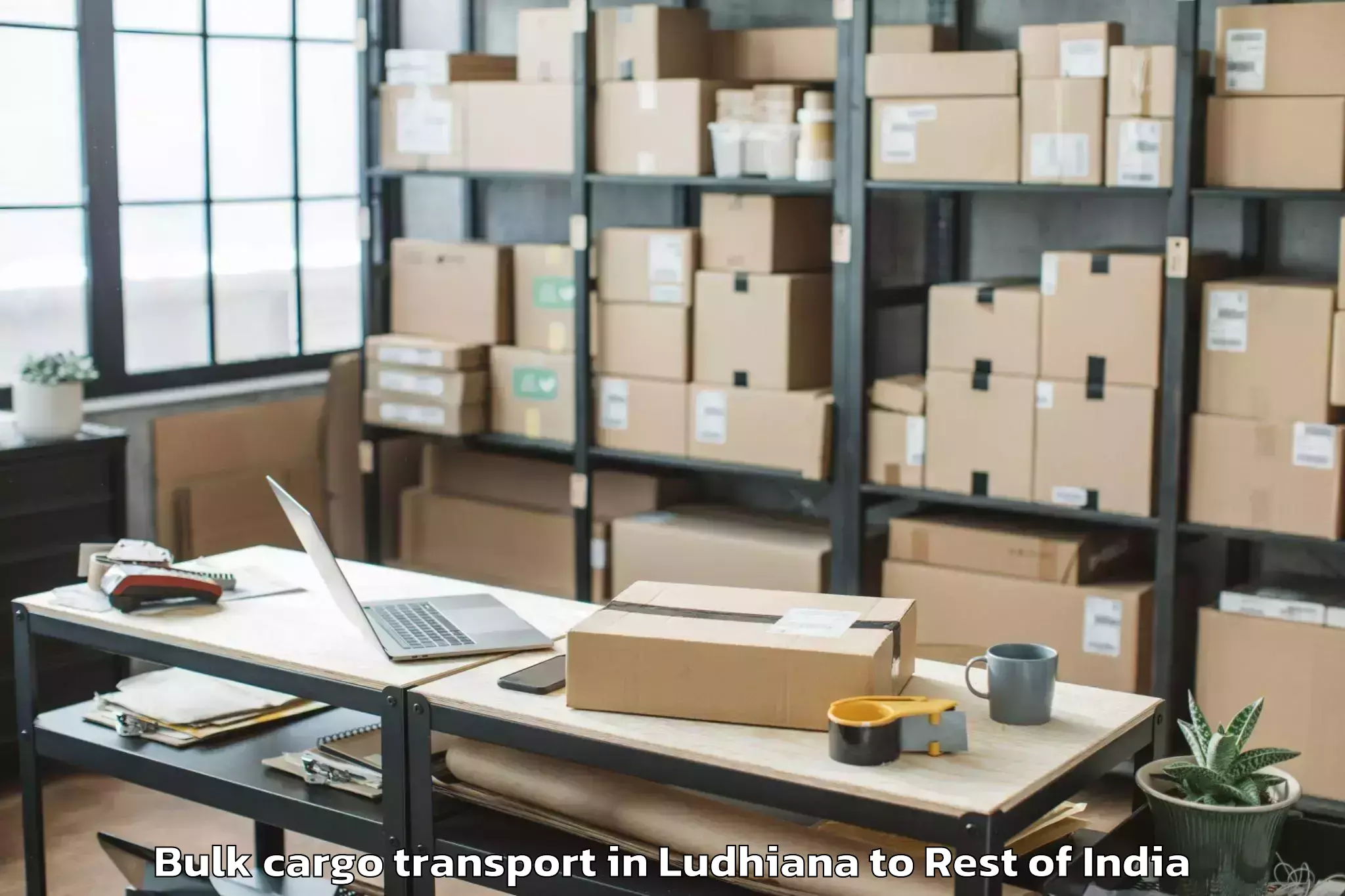 Easy Ludhiana to Awantipur Bulk Cargo Transport Booking